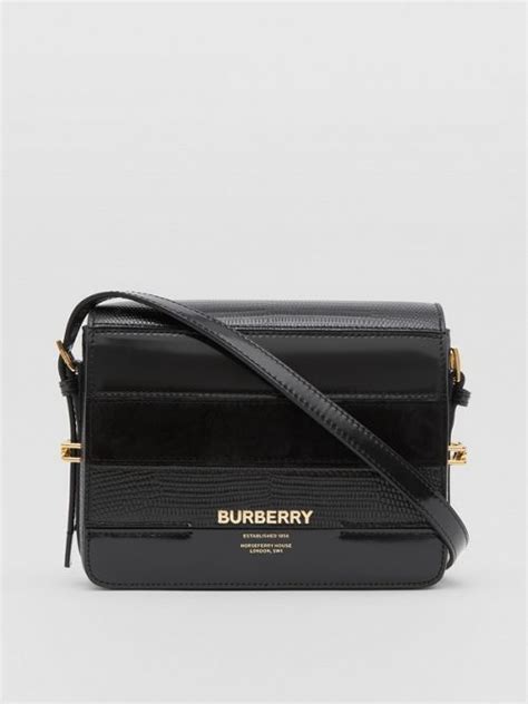 burberry small panelled deerskin and suede grace bag|Burberry camera handbags.